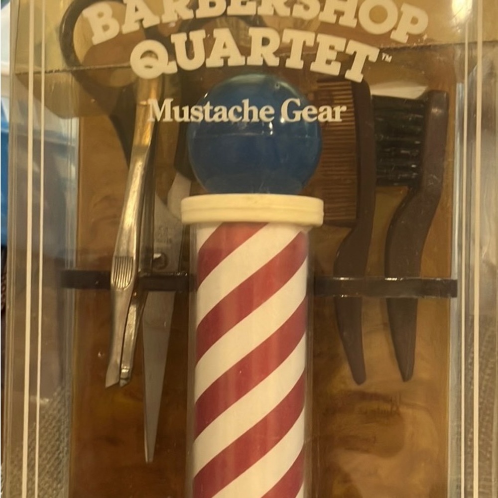 Vintage Brut mustache gear Barbershop quartet New in box